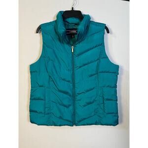 Lands’ End Women’s Blue Puffer Vest Size L